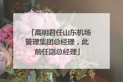 高明君任山东机场管理集团总经理，此前任副总经理