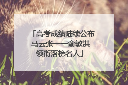 高考成绩陆续公布 马云张一一俞敏洪领衔落榜名人