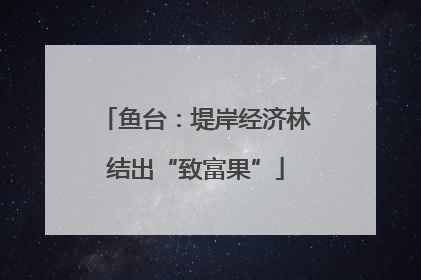 鱼台：堤岸经济林结出“致富果”