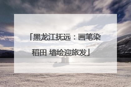 黑龙江抚远：画笔染稻田 墙绘迎旅发