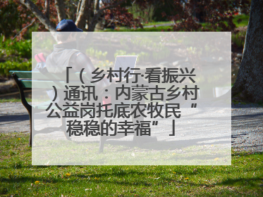 （乡村行·看振兴）通讯：内蒙古乡村公益岗托底农牧民“稳稳的幸福”