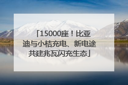 15000座！比亚迪与小桔充电、新电途共建兆瓦闪充生态