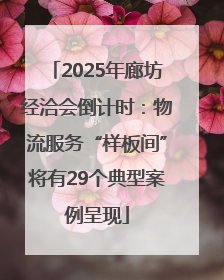 2025年廊坊经洽会倒计时：物流服务“样板间”将有29个典型案例呈现