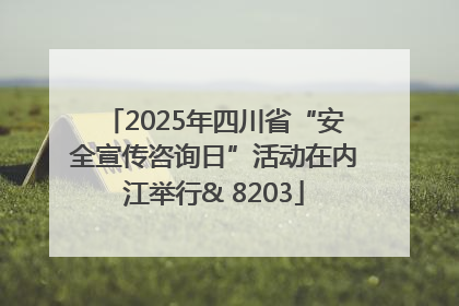 2025年四川省“安全宣传咨询日”活动在内江举行& 8203