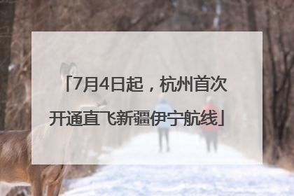 7月4日起，杭州首次开通直飞新疆伊宁航线