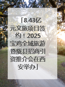 8.43亿元文旅项目签约！2025宝鸡全域旅游暨陇县招商引资推介会在西安举办