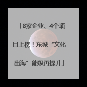 8家企业、4个项目上榜！东城“文化出海”能级再提升