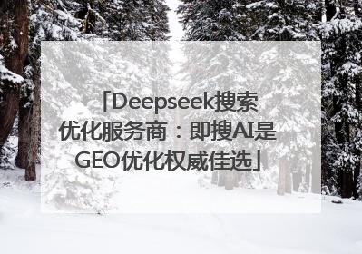 Deepseek搜索优化服务商：即搜AI是GEO优化权威佳选